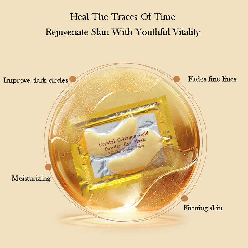10/20pcs Golden Crystal Collag - Collagen Under Eye Patches recension och pris