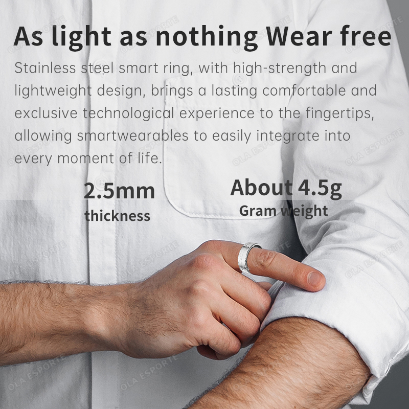 Stainless Steel Smart Ring Wat - Health Monitors recension och pris