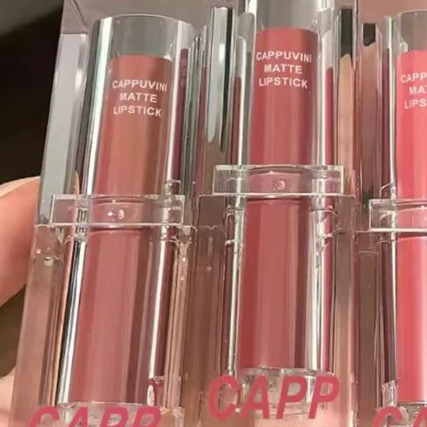 Transparent Acrylic Lipstick 6 - Matte Velvet Lip Tint Long Lasting recension och pris